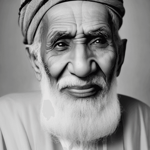 AI generated: a beautiful portrait of an attractive Old Muslim man, fashion photography, high resolution image,ara...