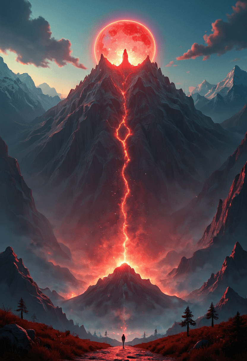 AI generated: anime artwork An alien city built into the side of a living crystal mountain,its structures glowing ...