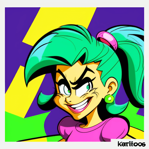 AI generated: "caricature,Design a nostalgic and vibrant logo for 'Karlitos,' inspired by the iconic aesthetic of ...