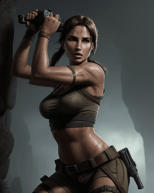 AI generated: Embark on an adventurous journey with Lara Croft as the focal point of Tomb Raider. Utilizing cuttin...
