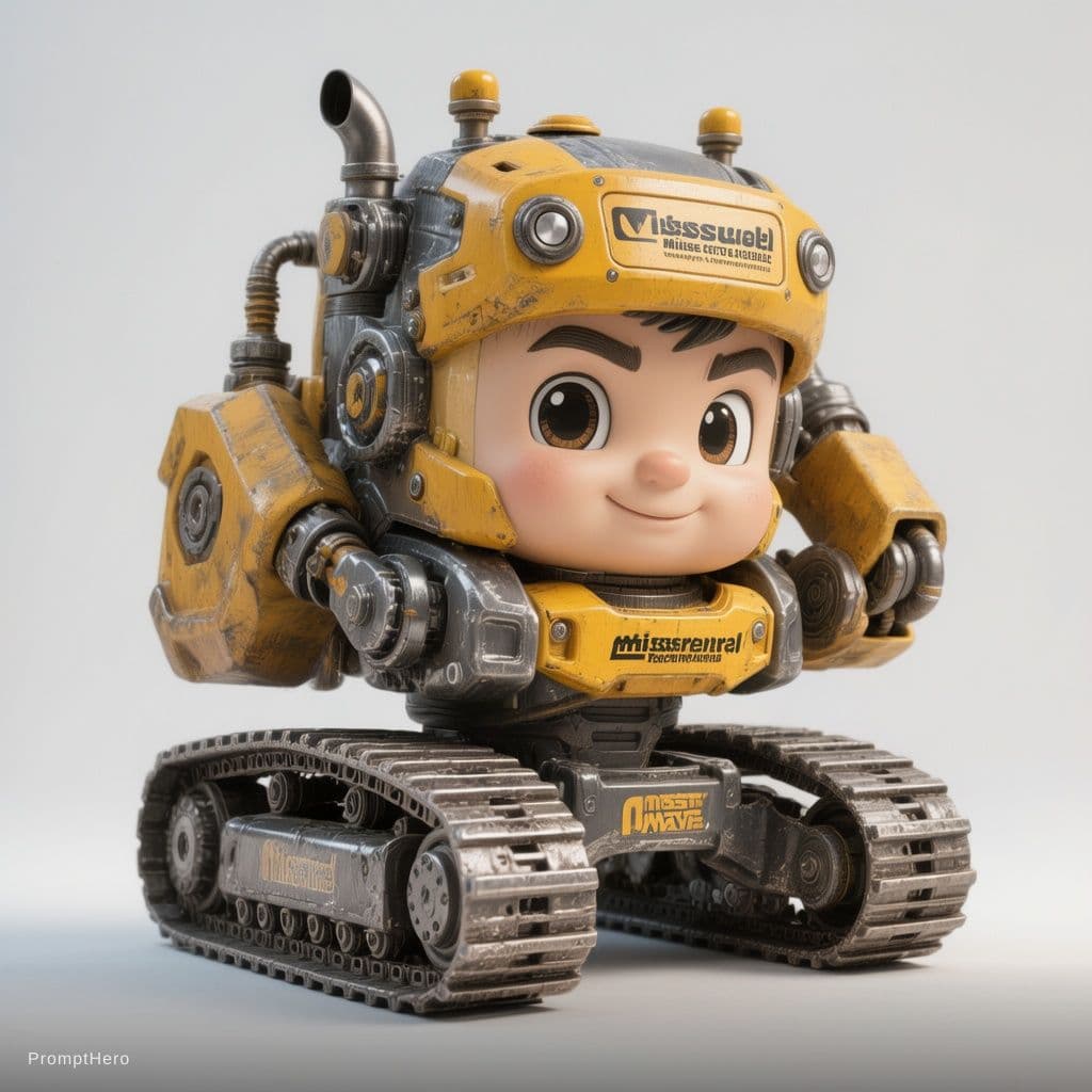 AI generated: childish, toy-like, baby face, anime, cartoon, exaggerated cute, plastic toy, random text, misspelle...