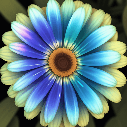 AI generated: A tri colored iridescent daisy 