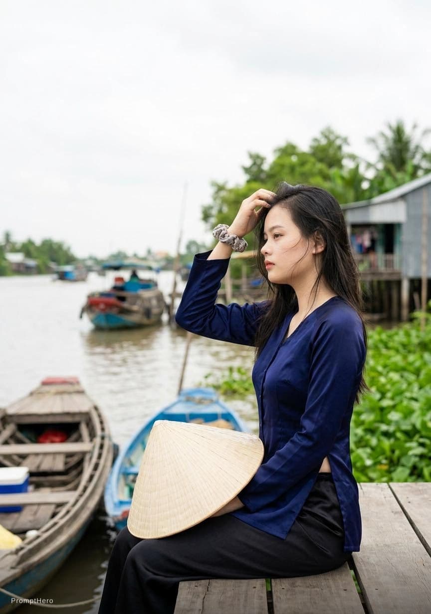 AI generated: creat girl to vietnam style