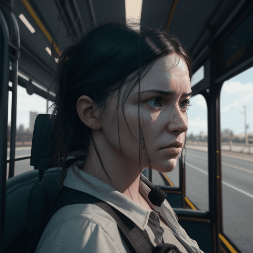 AI generated: Nobody bus fight scane different camera angle, full face, film frame, cinema, cinematic, cinematic l...