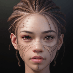 AI generated: entire head, (incredibly detailed), (highres:1.1), (high detailed skin:1.4), clean skin, skin withou...