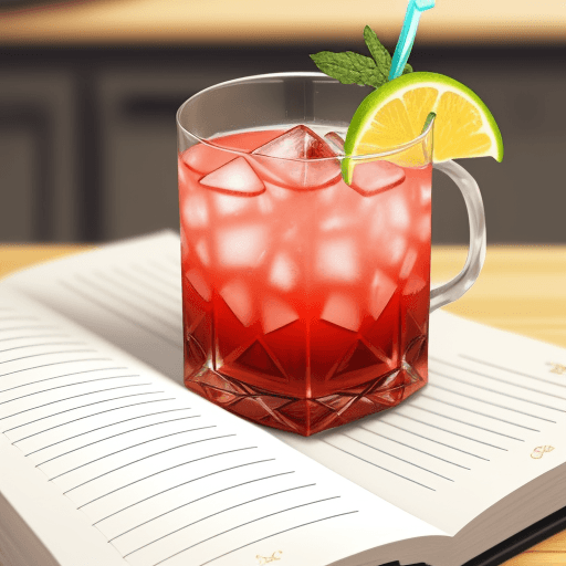 AI generated: recipe book with drinks 