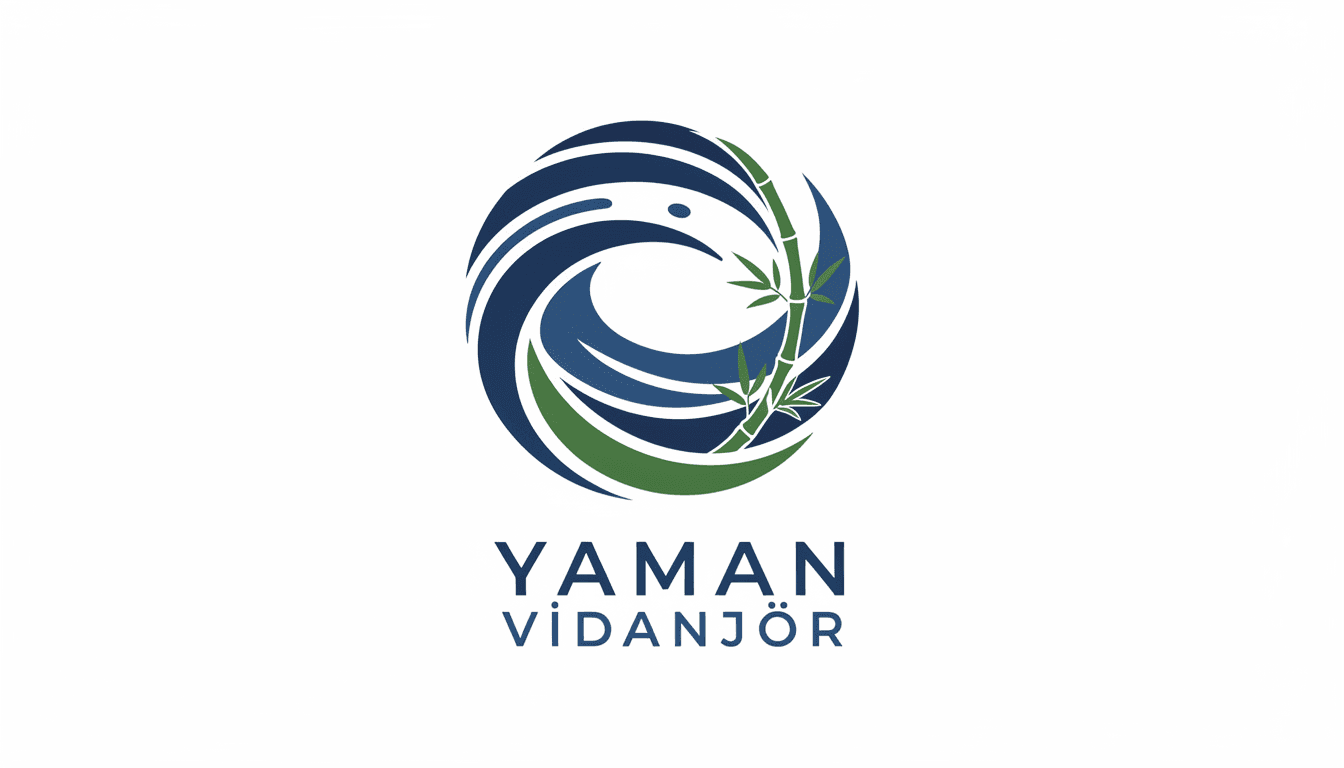 AI generated: "A minimalistic and modern logo for 'YAMAN VİDANJÖR', featuring a fluid and dynamic design that repr...