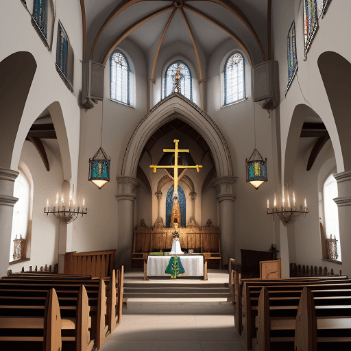 AI generated: ilustración de un ratón en un campanario de una iglesia