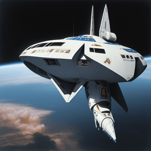 AI generated: Leonov stepping out the space ship
 