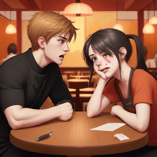 AI generated: **I had a fight with my friend at a restaurant. I was very angry, and my friend was embarrassed. I e...