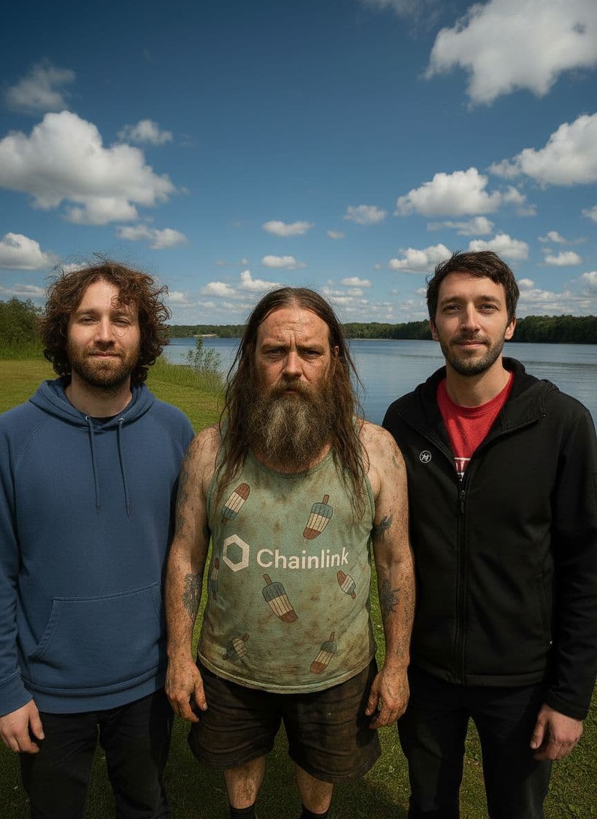 AI generated: i want a pic with this 3 guys together, please the faces should be like the pics.