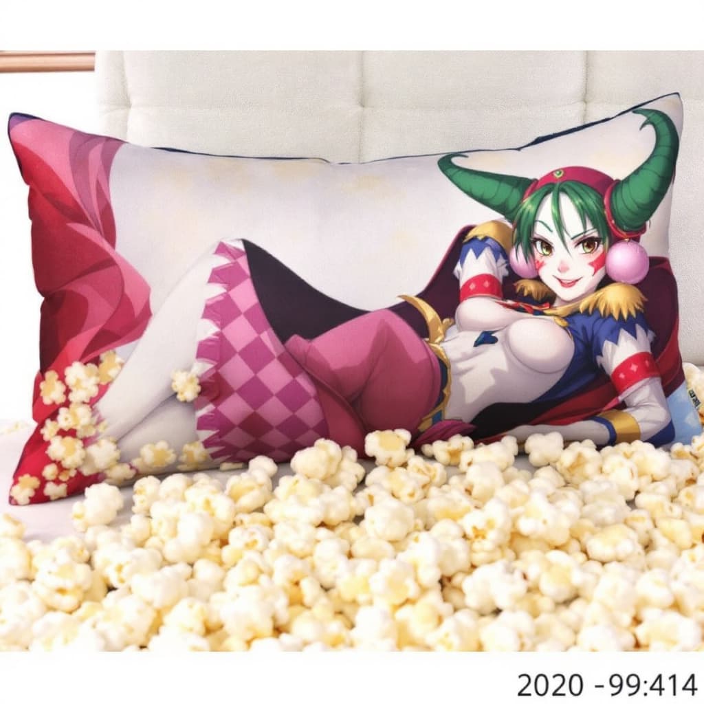 AI generated: anime body pillow, Jester Lavorre, Cpt Popcorn 