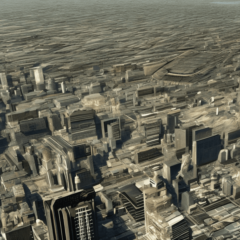 AI generated: The year 2045, realistic depiction of what you think it will look like, ultra detailed, hyper realis...