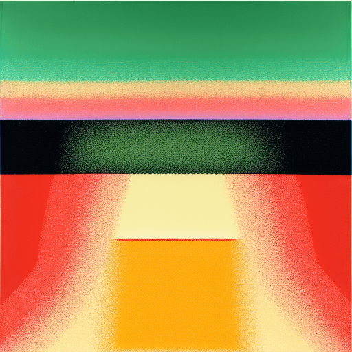 AI generated: Sophisticated, warm abstract landscape in a style of supremacism, Malevich, moving  wavy lines only,...