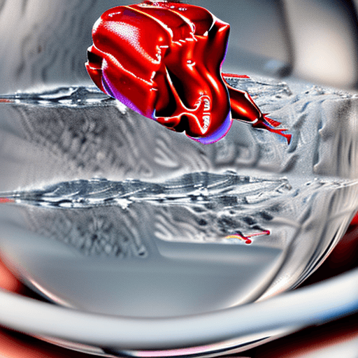 AI generated: High resolution photography human body, hot red pepper in ice cube on gastric, 3d gastric photo, sto...