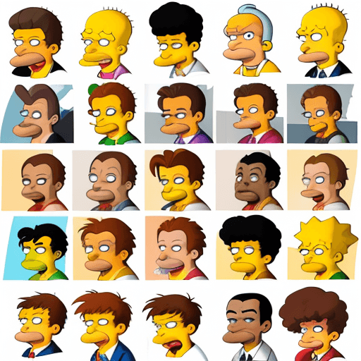 AI generated: Transform all the people in image in Simpson cartoons style.
