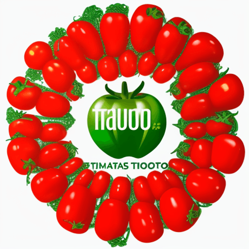 AI generated: A simple logo made of tomatoes