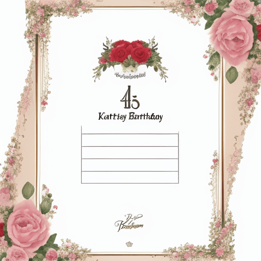 AI generated: Post karte zum geburtstag mit 
Weißen rosen 