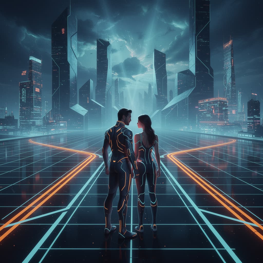 AI generated: Journey - Separate Ways (Worlds Apart) и фильм трон 