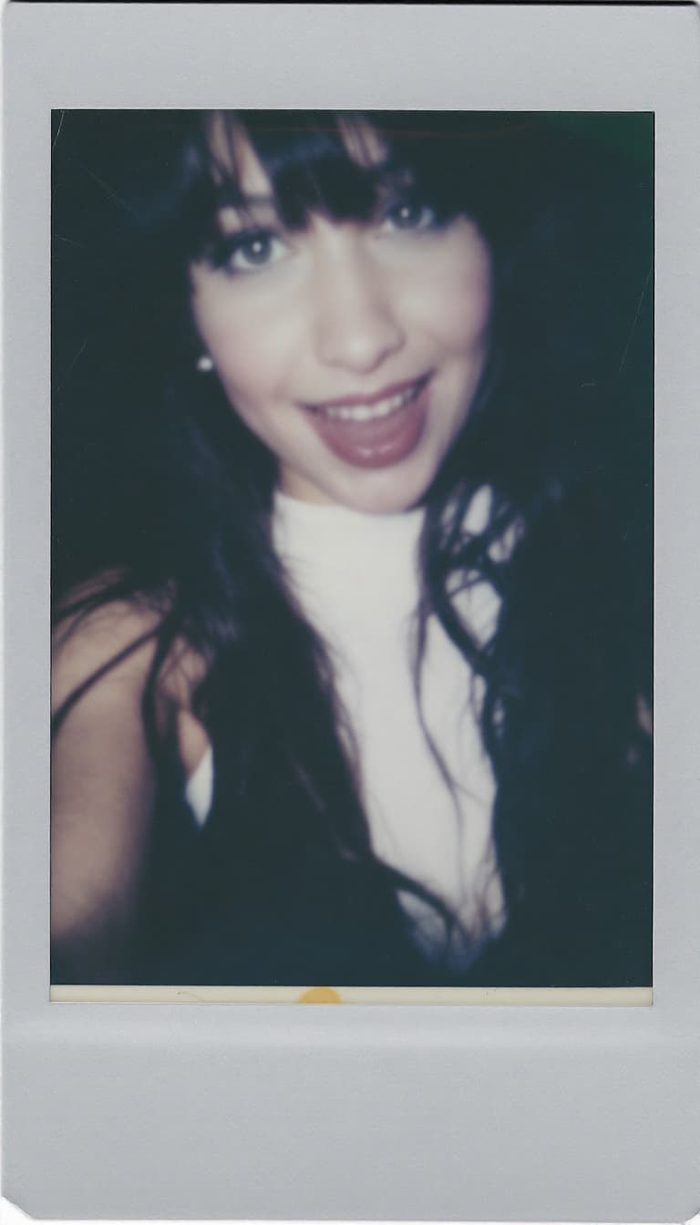 AI generated: girl, polaroid