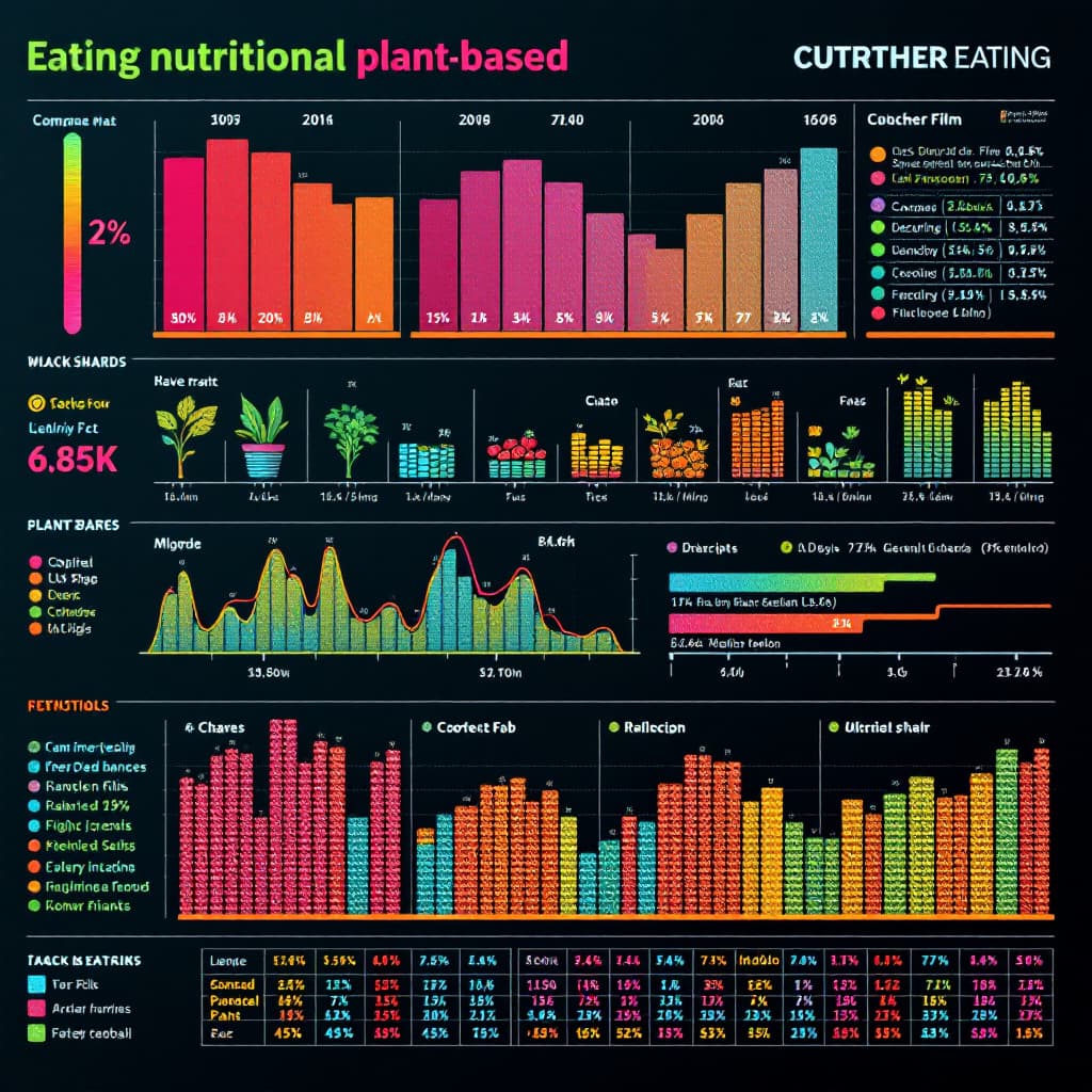 AI generated: A colorful digital chart showing nutritional breakdown, emphasizing balanced plant-based eating
 dsl...