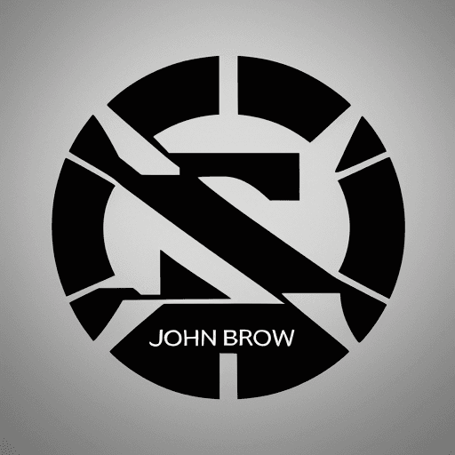 AI generated: logo, John Brown, minimalistic, designer