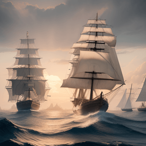 AI generated: Photo of a ultra realistic sailing ship, dramatic light, pale sunrise, cinematic lighting, battered,...
