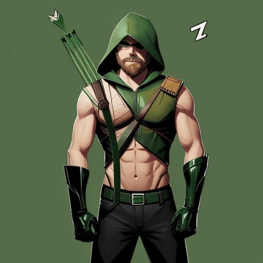 AI generated: design me a mascot of green arrow with apex arrow as font 
