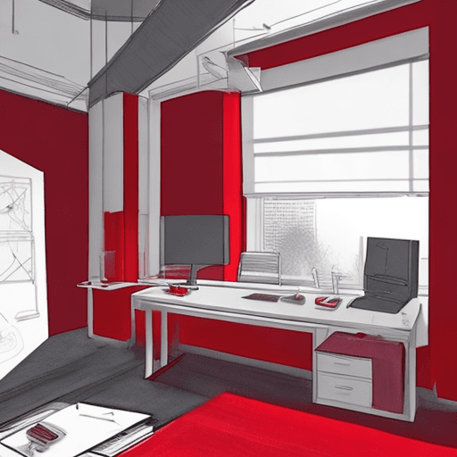 AI generated: Hyper realistic architectural student room that can project his dreams, his tiredness, the time he s...