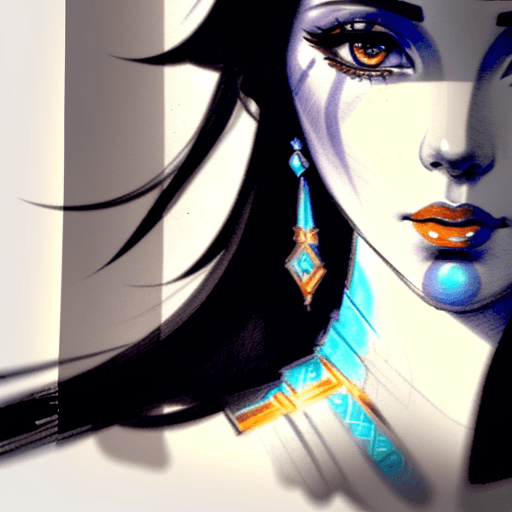 AI generated: Goddess close-up portrait riThe sketch of "50K NIS" 