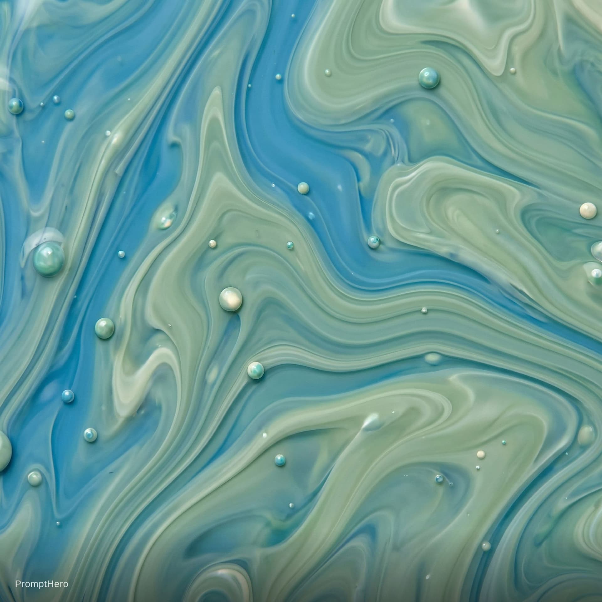 AI generated: A highly detailed abstract fluid art composition filling the entire frame edge-to-edge, featuring on...