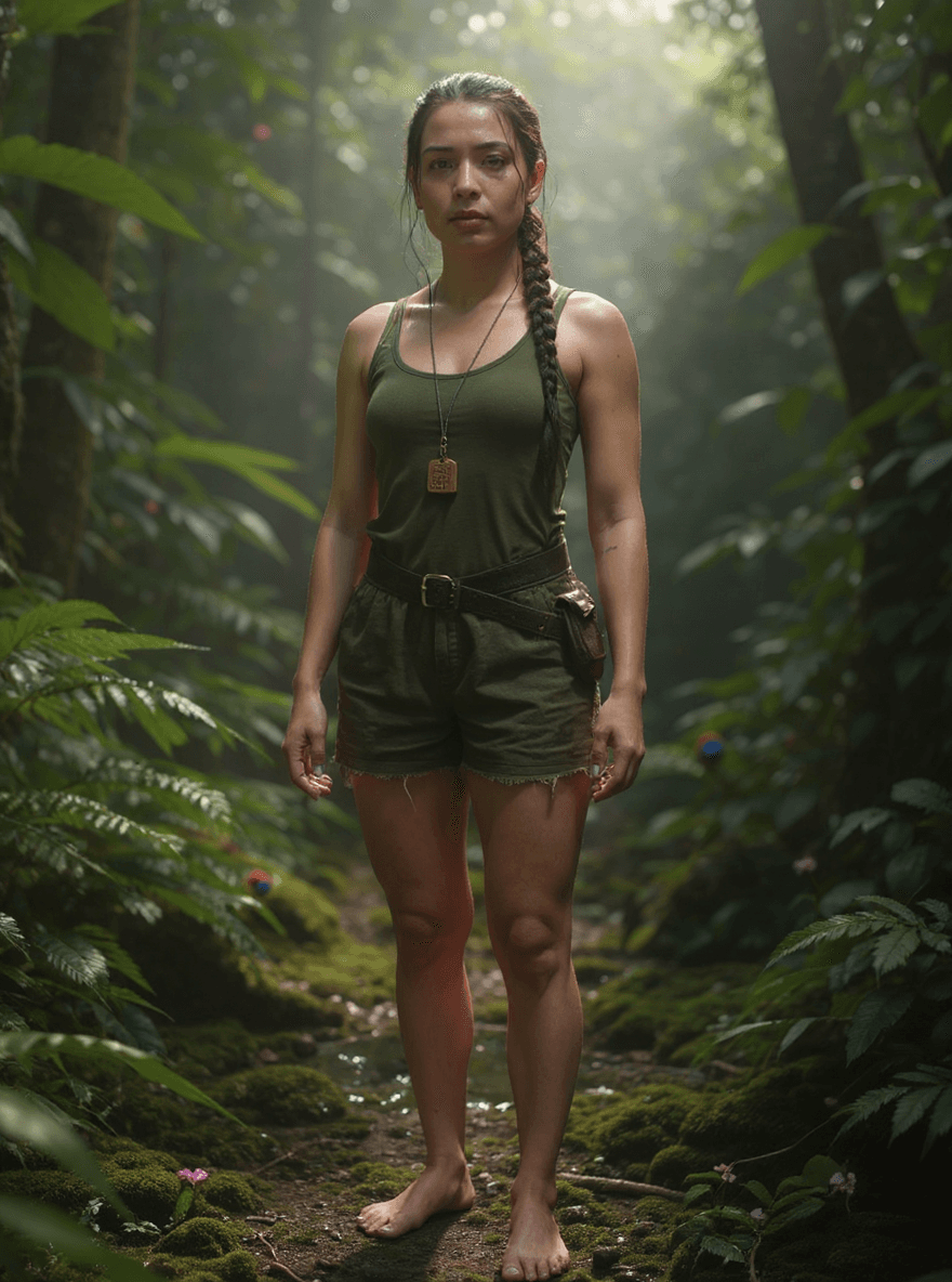 AI generated: A cinematic, full-length photo of a modern-day Jane, a 25-year-old Singaporean woman, standing confi...