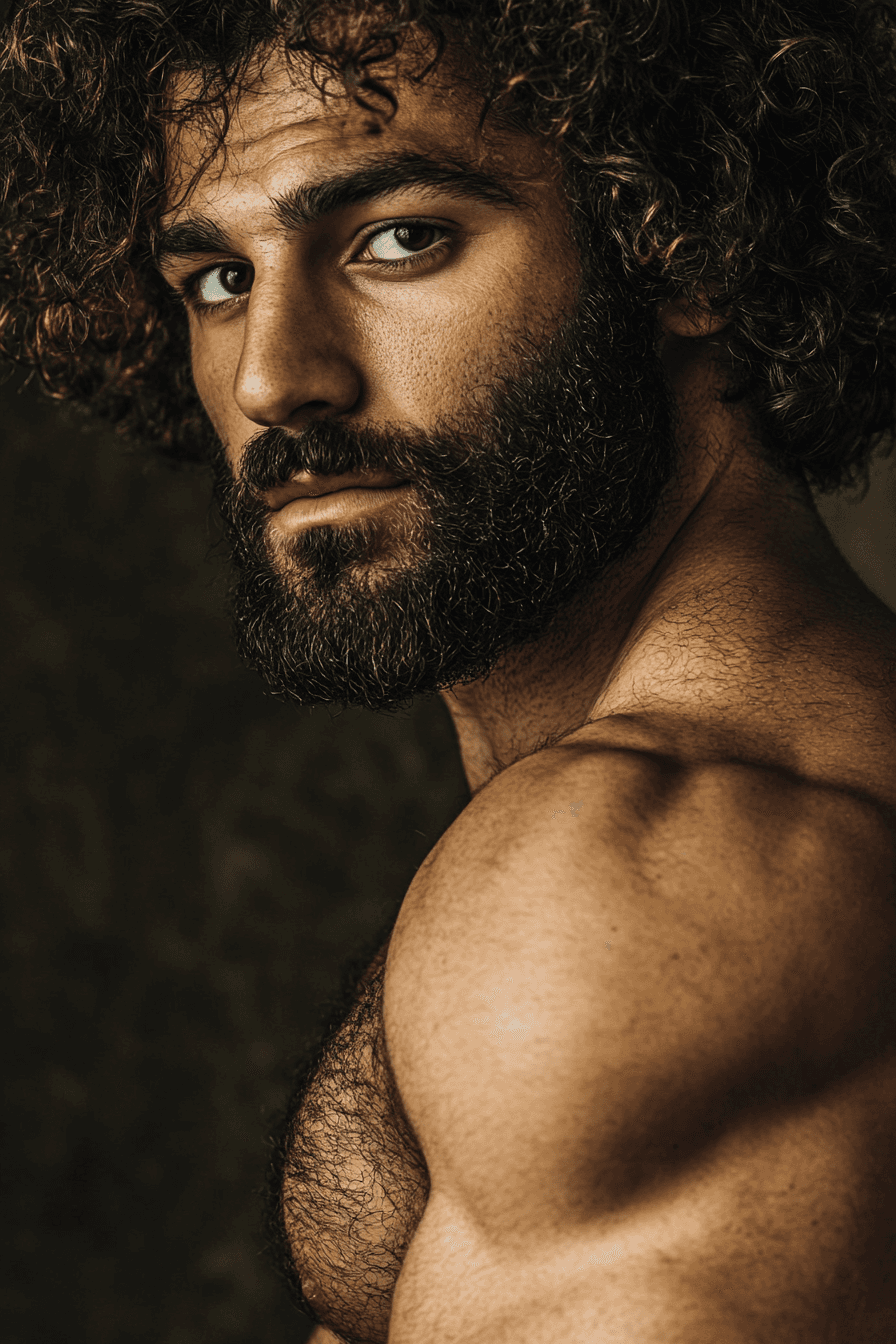 AI generated: Photo of an attractive Middle Eastern man in his early to mid-20s, with a muscular and athletic buil...