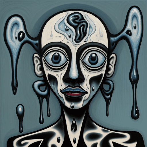 AI generated: surrealist painting by Pablo Picasso, striking and bizarre images, dripping, melting --q 2 --s 750 -...