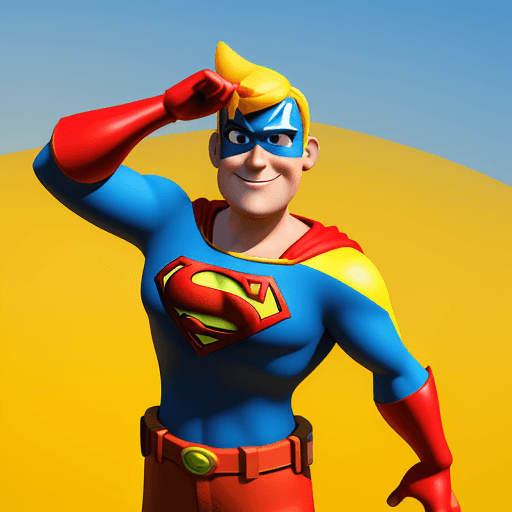 AI generated: cartoon 3D sunny bright Pixar-style image : super hero : full costume : cinematic --ar 68:128 --styl...