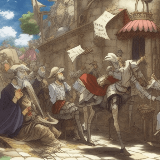 AI generated: Anime, Limbus Company Don Quixote,
