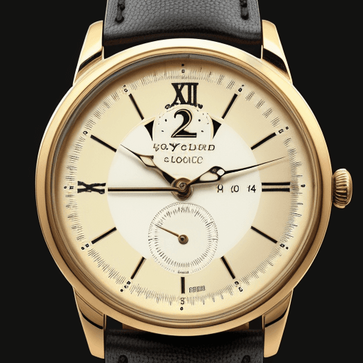 AI generated: a normal traditional watch with a 24 hours system