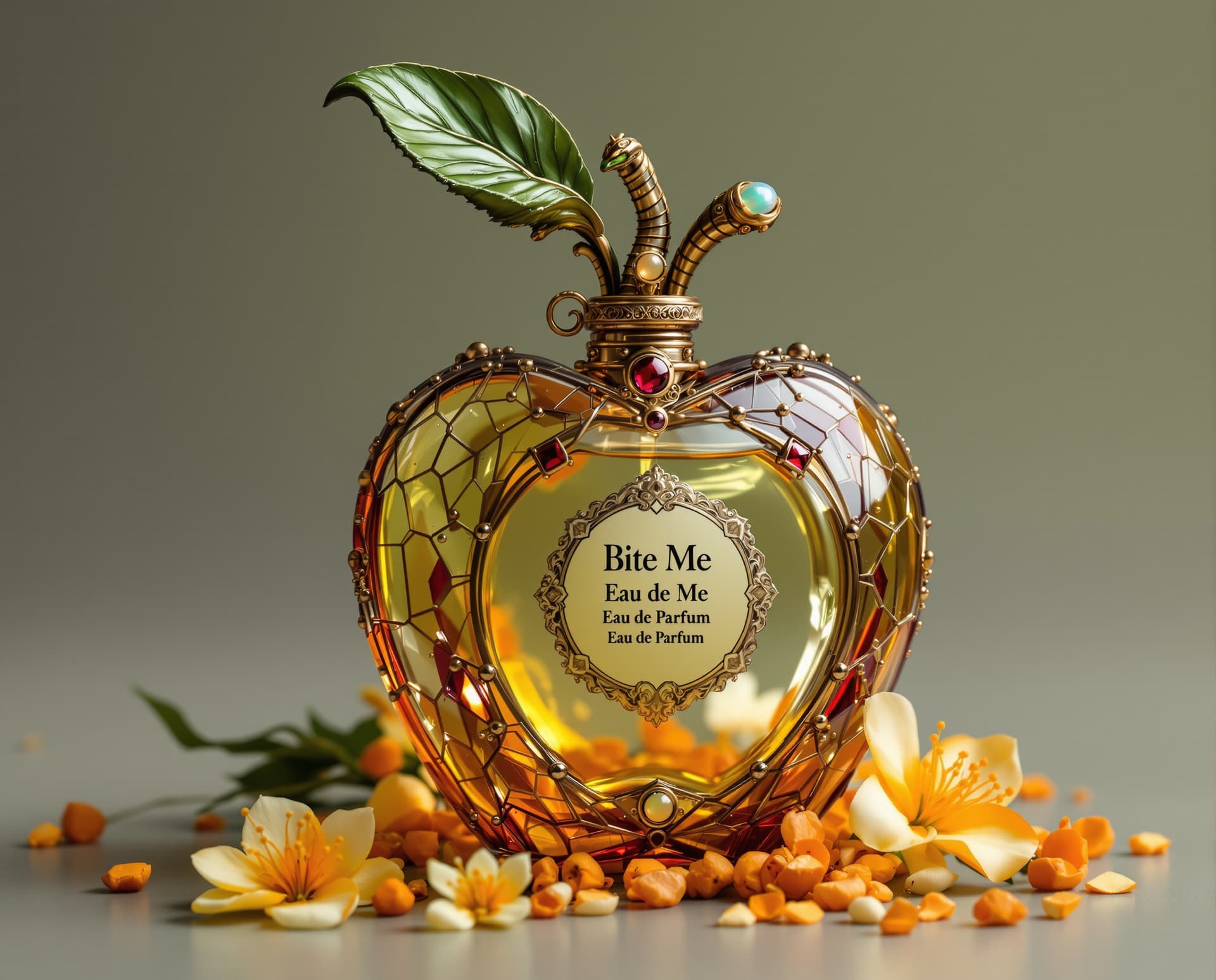 AI generated: A detailed Master crafted vintage steampunk perfume bottle and sprayer in the form of a A detailed M...