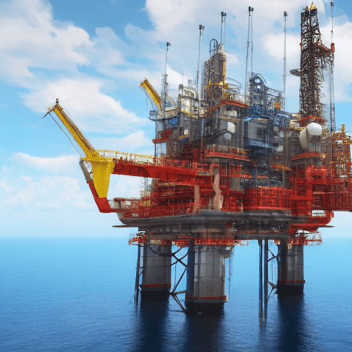 AI generated: a group of man in offshore oil and gas platform,flag Malaysia, by Miyazaki, Nausicaa Ghibli, Breath ...