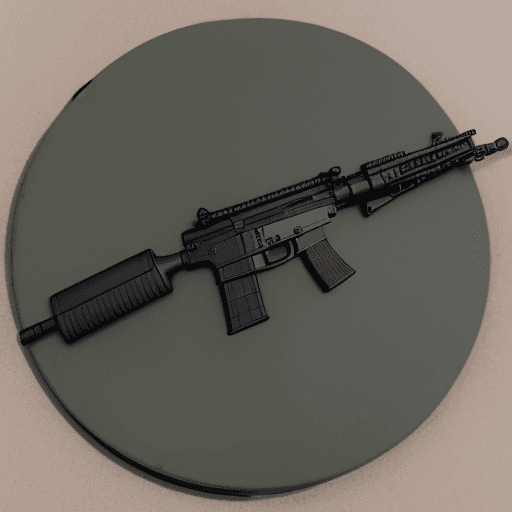 AI generated: logo airsoft circular de 8cm con ak que diga PRO MILSIM CR 
