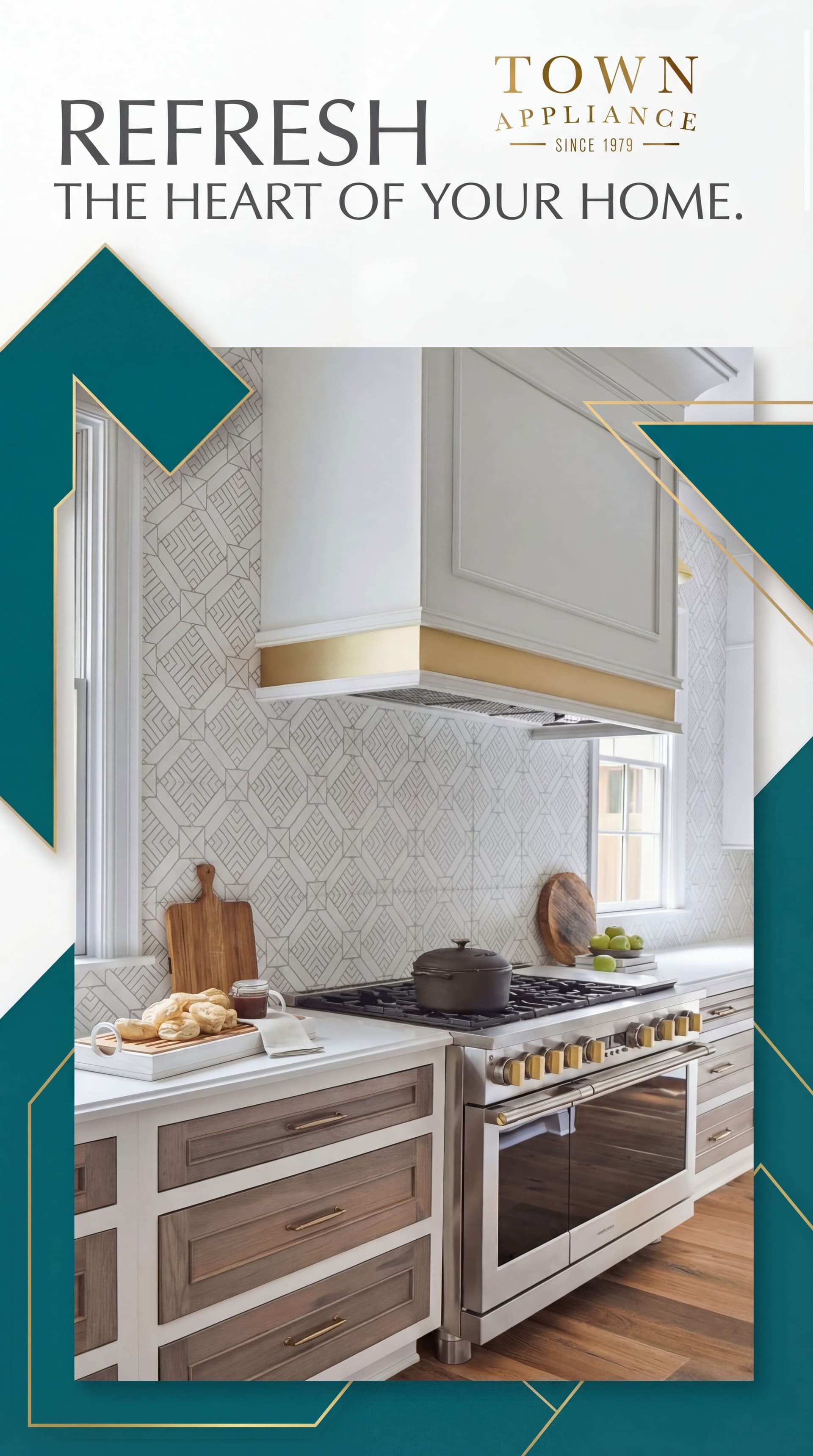 AI generated: Add teal shape elements inside  