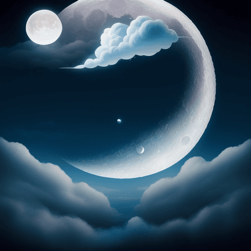 AI generated: a magic carpet flying through magical clouds, no person should be seen, the carpet should be the hig...