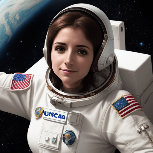 AI generated: Una mujer astronauta en el universo 