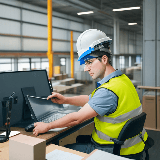 AI generated: completing tasks safely, rather than quickly, at workplace
