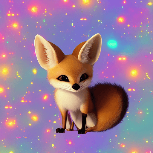 AI generated: cute fennec fox cub, perfect fox, beautiful character design, cute, beautiful perfect face, perceft ...