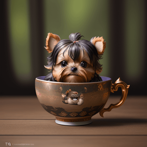AI generated: teacup yorkie dressed as an ewok, photography, hyper-realistic, detailed, sharpened, natural lightin...