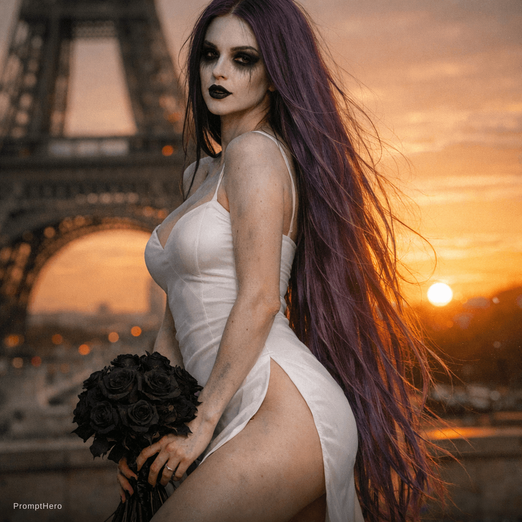 AI generated: Style : ultra-photoréaliste, photographie numérique, mise au point, belle robe de marie, blanc, moul...