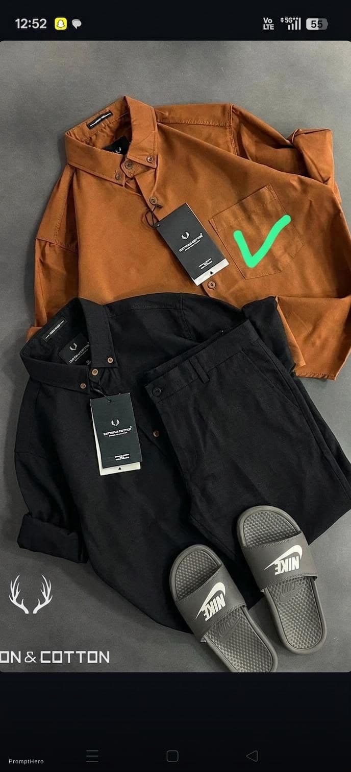 AI generated: Change the entire outfit in the first photo to match the outfit in the second photo. It should look ...