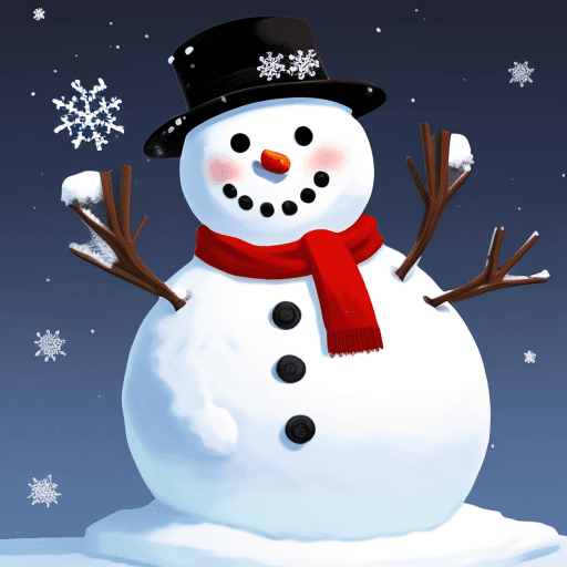 AI generated: handsome anime snowman