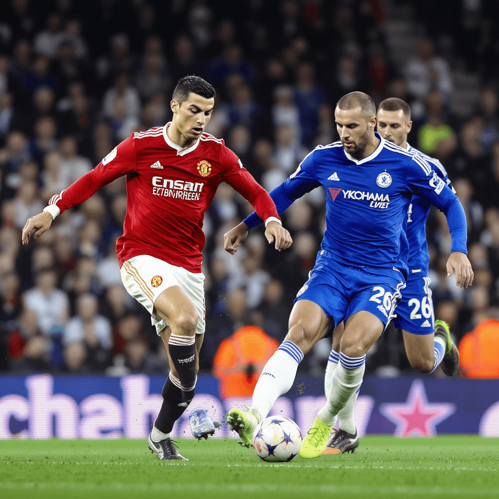 AI generated: As A visual professional,Generate the picture of Chritiana Ronaldo wearing a  manchester United Jers...